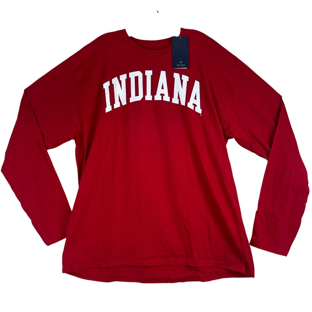 Indiana Hoosiers Fanatics T-Shirt Mens 2XL Red Long Sleeve Gameday NCAA
